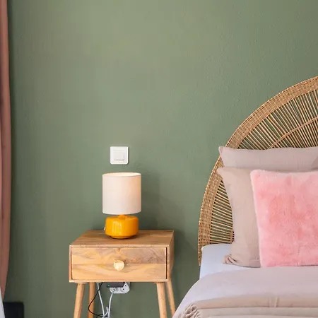 Cosy 2-3 Pers, Balcon, Parking Prive, Clim, Wifi - 15 Min Sanctuaire Lägenhet *